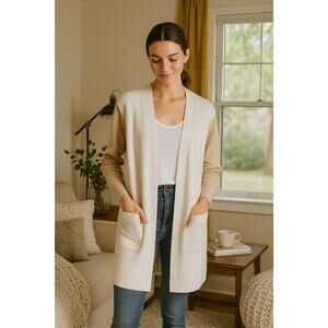 Madewell Cardigan Sweater XS Kent Wool Alpaca Blend Colorblock Oversized Cozy